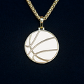 Basketball Coin Pendant - Yellow Gold