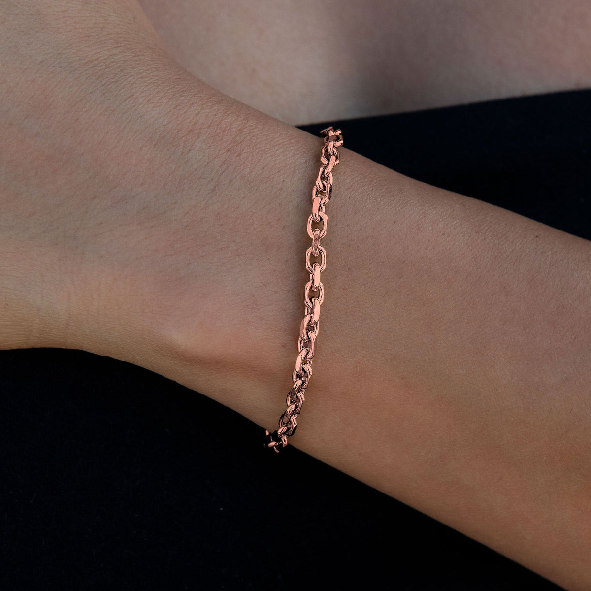 3.6MM Open Box Bracelet in Rose Gold