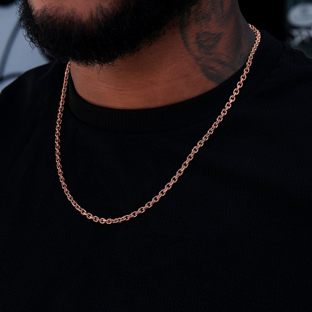 3.6MM Open Box Chain in Rose Gold