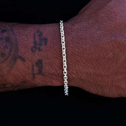 3.6MM Open Box Bracelet in White Gold