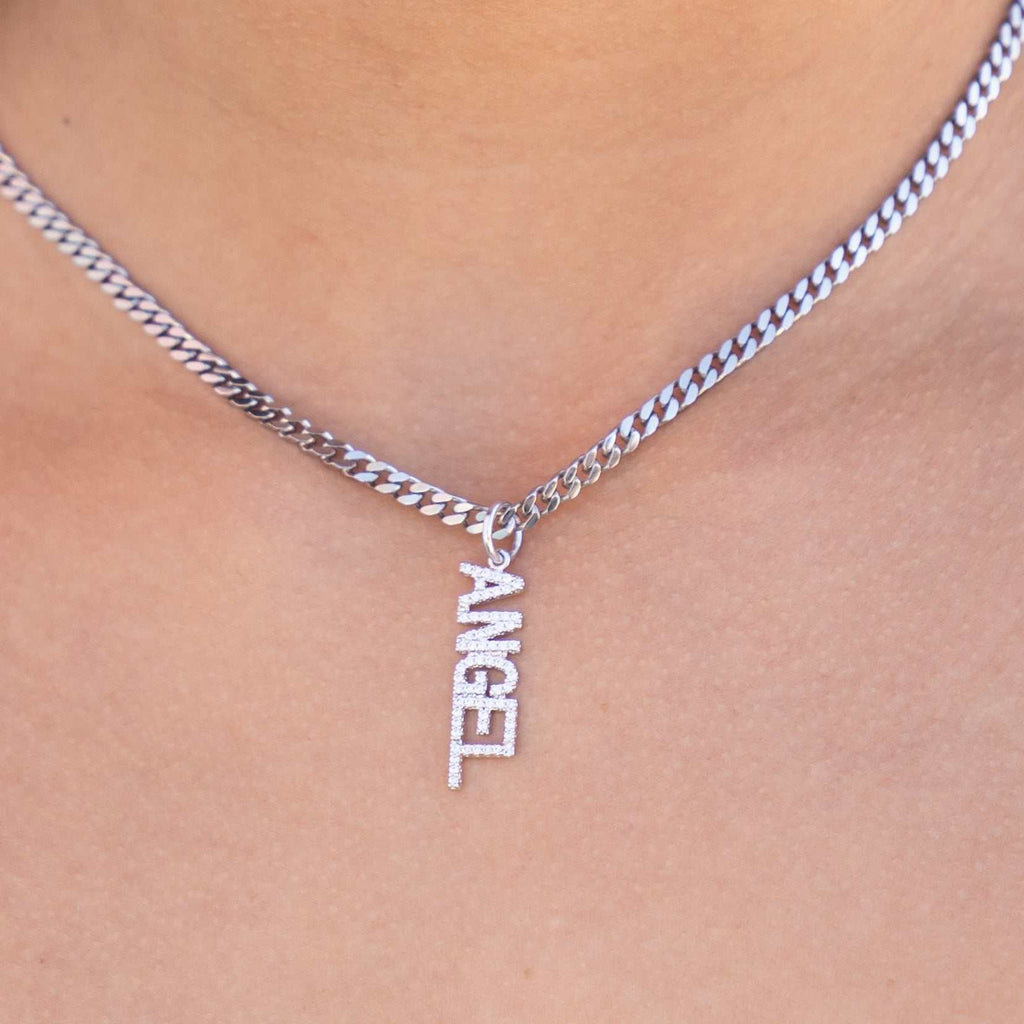 'Angel' Pendant - White Gold